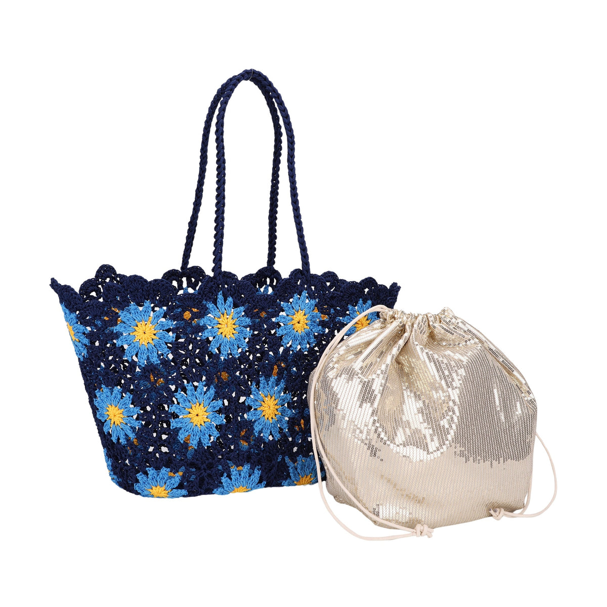 Flynn Floral Crochet Tote